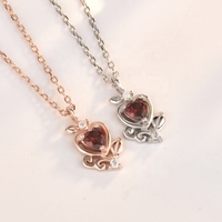 ML91 + JL04 Lovely Fantasy 925 Sterling Silver Cartoon Character Snow White Clavicule Chaîne Collier et Bague Ensembles de Bijoux Femmes