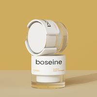 Nouvel emballage haut de gamme pour produits de soin de la peau, pot à crème en plastique PS, pot cosmétique vide à double couche