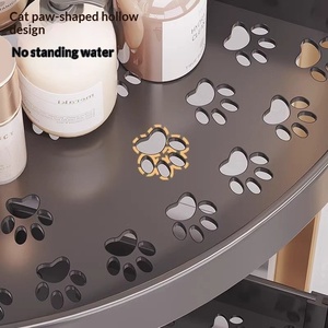 Estante de Almacenamiento de Plástico de Tres Niveles para Ducha de <span class=keywords><strong>Baño</strong></span>, Soporte de Esquina sin Perforaciones para Cocina - Product Image 3