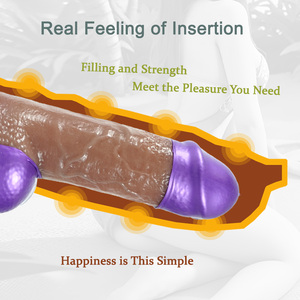 Silicone realistico 572g grande pene telecomando per la pelle sensazione di riscaldamento Dildo vibratore sesso giocattolo per le donne adulti per gli uomini giocattoli sessuali - Product Image 3