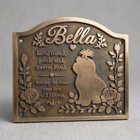 Plaque commémorative pour animaux de compagnie en bronze gravée sur mesure, plaque de commémoration pour chien ou chat en bronze coulé pour extérieur