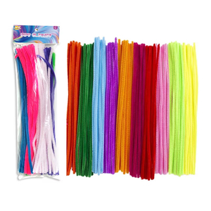 Kit <span class=keywords><strong>de</strong></span> nettoyage <span class=keywords><strong>de</strong></span> tuyaux très apprécié, yeux en plastique, artisanat et loisirs créatifs, tiges en chenille multicolores, nettoyants pour tuyaux rayés pour l'école et le bricolage - Product Image 3