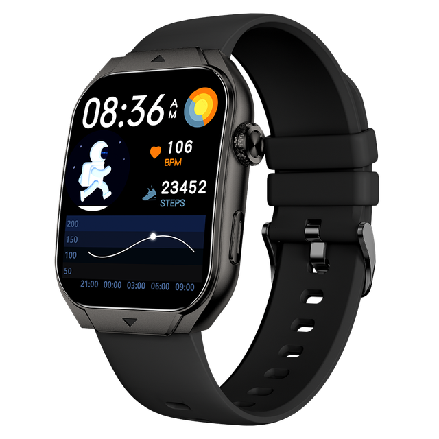 Smartwatch AM17 1.96inch AMOLED Waterproof Bluetooth Calling Square Sports Watch Smart Curved Touch Screen for Men