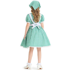 Costume de Cosplay de Paysanne des Terres Brutes pour Filles, Robe Tablier à Carreaux, Cape et Tenue pour Enfants - Idéal pour l'Oktoberfest - Product Image 4