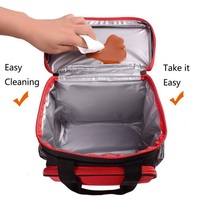 Sac à lunch de pique-nique thermique chaud avec bandoulière réglable sac isotherme adulte isolé avec doublure PEVA étanche