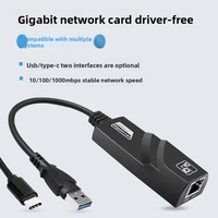 Adaptador USB 3.0 Gigabit Ethernet de Alta Velocidad, Sin Controladores, Tarjeta de Red Cableada USB-C a RJ45, Convertidor Externo Tipo-C a RJ45