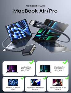 Câble de charge magnétique rapide LISEN 2026 140W PD USB C vers magnétique 3, cordon d'alimentation tressé pour <span class=keywords><strong>MacBook</strong></span> Pro <span class=keywords><strong>Air</strong></span> M3 M2 - Product Image 3