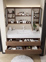 Meuble de salle de bain sur mesure pour toute la maison, disponible en plusieurs couleurs avec conception CAO