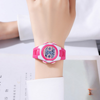 Montre-bracelet électronique pour enfants SKMEI 2309, cadeau pour enfants, multifonctionnelle, étanche 5ATM, LED, lumière à sept couleurs, montre de sport
