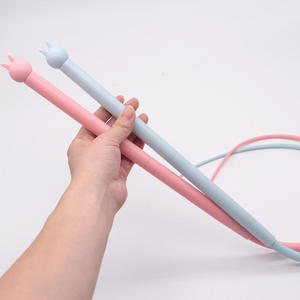 Kinghon Eco-Friendly Silicone Cat <b>Toy</b> Self-Relief Simulation <b>Mouse</b> Tail Tease Stick Long Pole Pet <b>Toy</b> - Product Image 1