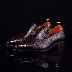 Nuevos estilos de moda para hombres, zapatos mocasines clásicos de cocodrilo puro, zapatos turcos para hombres, bonitos zapators, zapatos formales de cocodrilo elegantes para hombres - Product Image 5