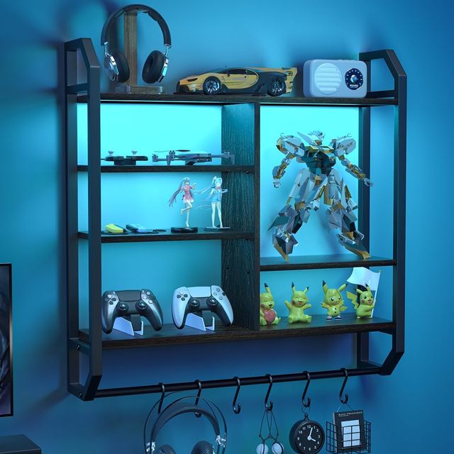 Mingtang Storage Rack Game Room Wall Mounted Organizer Decoration Items Gaming Shelves for Room