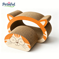 Tunnel pour chat moderne en forme de tête de chat, 100% recyclé, durable, 2 en 1, en carton écologique, jouet à gratter pour chat, conception personnalisée OEM ODM