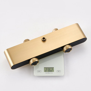 All Copper Shower Set Piano Key Thermostatic Digital Display Bathroom Shelf Top Spray Luxury Style - Product Image 3