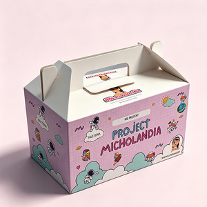 Boîtes d'emballage alimentaire portables en carton recyclé avec fenêtre pour pâtisserie, desserts, cadeaux, friandises, anniversaires et mariages - Product Image 1