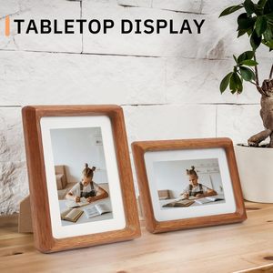 <b>Black</b> Walnut Solid Wood Round Corner Arc Picture <b>Frame</b> Display Tabletop Home Decor Wholesale <b>Photo</b> <b>Frame</b> - Product Image 2