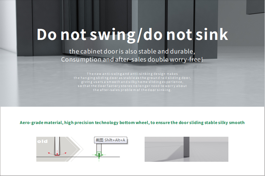 wood door hardware triple track sliding