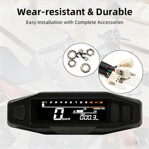 Tableau de bord numérique universel pour moto, compteur de vitesse, tachymètre, jauge LCD 12V pour la plupart des motos, vente en gros - Product Image 4