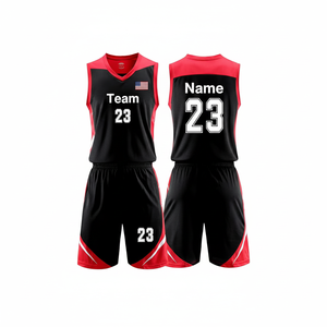 High Quality BSCI Sublimation Men's Sportswear Customized Polyester <b>Basketball</b> Uniform Plus Size Includes Logo Name Wholesale - Product Image 1