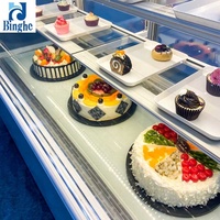 Refroidisseur de boulangerie à usage de supermarché Affichage de porte en verre à LED à température unique Dégivrage de gâteau Réfrigérateur Équipement de réfrigération