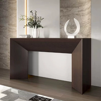 Console d'entrée moderne en bois massif, meuble de présentation de salon fabriqué en usine avec buffet arrière