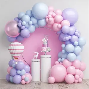 Balão de feliz aniversário e casamento macaron, conjunto de decoração de festas com arco e balões, 100 unidades