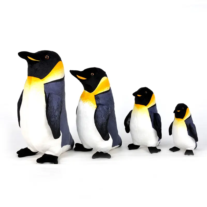 Greenmart Échantillon gratuit Peluche super douce grise réaliste Machine à poupée jouet pingouin sur mesure