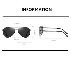 Gafas de Sol de Conducción de Lujo para Hombre, <span class=keywords><strong>Estilo</strong></span> <span class=keywords><strong>Aviador</strong></span>, <span class=keywords><strong>Lentes</strong></span> de PC con Protección UV400, Cómodas y Ligeras, Montura Metálica de Aro Completo, Gafas Personalizadas - Product Image 5
