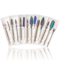 Embouts diamantés professionnels OEM ODM, 3 pièces, outil de manucure, 3/32 pouces, ensemble de forets à ongles en carbure de tungstène