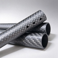 Tube en fibre de carbone sur mesure, perçage personnalisé, livraison DDP, réponse rapide, tube rond en fibre de carbone 3K Twill