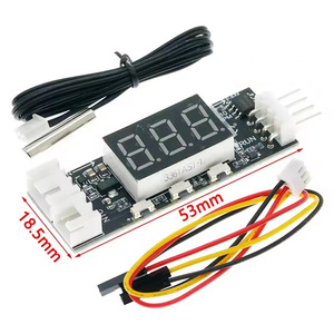 4선식 PWM 팬 온도 컨트롤러 디지털 디스플레이 온도-속도 제어 차단 기능 DC 12V 3A - Product Image 2