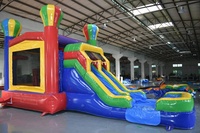 Tour gonflable d'extérieur avec Module à gonfler, château gonflable commercial avec piscine, prêt à transporter, avec prix