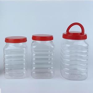 Tarro Cuadrado Transparente <span class=keywords><strong>de</strong></span> Plástico PET con Tapa <span class=keywords><strong>de</strong></span> Rosca para Almacenamiento <span class=keywords><strong>de</strong></span> Alimentos, Kimchi, Dulces, <span class=keywords><strong>Miel</strong></span>, Azúcar, Aperitivos y Condimentos 1.2L 1.4L 1.5L - Product Image 1