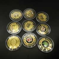 Pièce commémorative de qualité supérieure Pièce de poker en métal personnalisée Pièces de monnaie souvenir en or et dollar