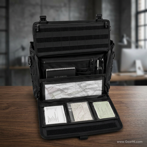 Bolsa Administrativa de Campo, Organizador de Documentos para Oficiales, Porta Libros de Planificación de Misiones, Panel de Visera Solar MOLLE, Nailon Cordura 1000D - Product Image 3
