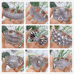 52392 Bán Buôn Đồ trang sức thời trang 24K mạ vàng thời trang <span class=keywords><strong>Bangle</strong></span>, mô hình Brass <span class=keywords><strong>Bangle</strong></span> Vòng đeo tay đồ trang sức cô dâu - Product Image 6