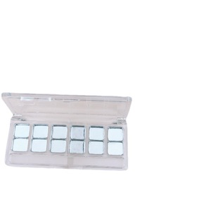 Paleta de sombras de ojos transparente, organizador de maquillaje cosmético cuadrado de 6 colores con cubierta para almacenamiento de colorete y contorno - Product Image 3