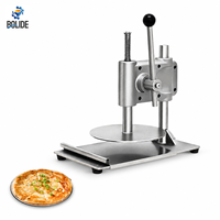 Presse à pâte à pizza manuelle Bakery Ready YF-APD24-B avec plaque en acier inoxydable de 235 mm pour la production de pizzas et de pains plats en café et restaurant
