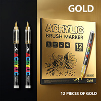 Marqueur acrylique liquide à séchage rapide, encre vive pour peinture sur carton noir, art DIY, stylos pour étudiants