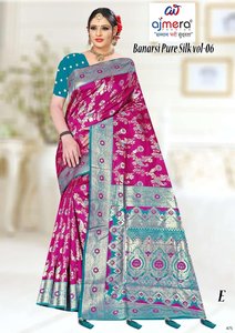 Sari en soie de luxe pour femmes, style traditionnel indien, pour fêtes et mariages, sari ethnique de créateur - Product Image 5