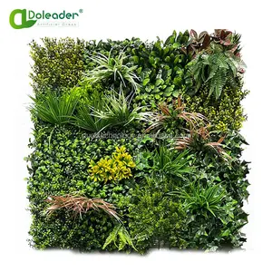Doleader Quick and easy to install Artificial Green Plant Grass Plants Wall For Vertical Garden to make accent wall
