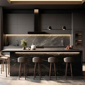 Diseños de Gabinetes de Cocina Modernos de Alta Calidad, Gabinetes de Cocina Modulares para Villa - Product Image 4