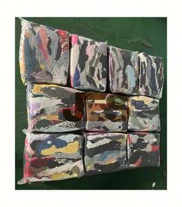 Échantillons gratuits de chiffon de couleur foncée en vrac 100% coton sacs d'essuyage industriels 5KG 10KG 25KG 100KG balles de déchets textiles pour utilisation - Product Image 2