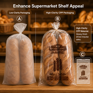 Bolsa Transparente Larga Microperforada de OPP para Pan Francés, Bolsa de Embalaje Transpirable Personalizada para Panadería, para Baguette - Product Image 4