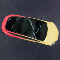 BELCATE 1.52*18m conception personnalisée poudre noire dégradé autocollants de carrosserie de véhicule en PVC auto-adhésifs
