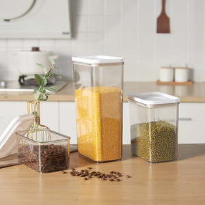 Contenedores herméticos de calidad alimentaria con tapa cilíndrica de plástico para almacenamiento de granos, productos secos y refrigerios - Product Image 4
