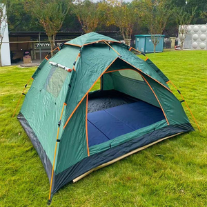 Tente de camping à ouverture rapide pour 3-4 personnes, double couche, imperméable, portable, tente familiale pour l'extérieur - Product Image 1