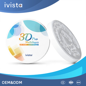 Vente directe IVISTA 3D Pro, bloc <span class=keywords><strong>en</strong></span> céramique de zircone multicouche haute dureté, résistance à la flexion 800-1100MPa, pour <span class=keywords><strong>couronne</strong></span> <span class=keywords><strong>dentaire</strong></span> - Product Image 1