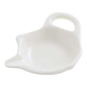 <b>White</b> Ceramic Teabag Plates Spoon Rests Tea Bag Rest <b>Coaster</b> Seasoning Dish - Product Image 1