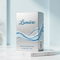 Caja de Embalaje para Productos de Belleza y Cuidado de la Piel, en Forma de Cubo, de Papel Texturizado Premium, con Gel Relajante, Venta al Por Mayor